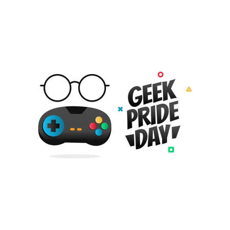 vector graphic of geek pride day good for geek pride day celebration. flat design. flyer design.flat illustration.のイラスト素材
