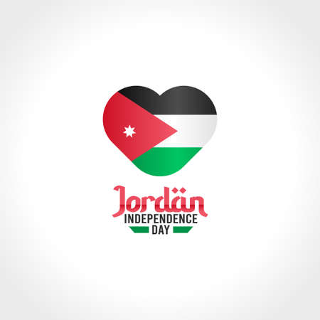 vector graphic of Jordan independence day good for Jordan independence day design.flat illustration.のイラスト素材