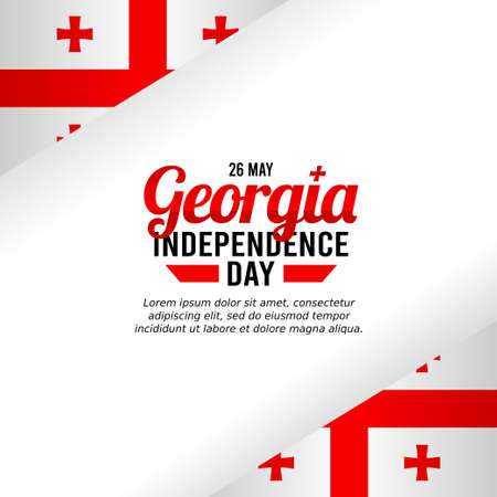 vector graphic of Georgia independence day good for Georgia independence day celebration. flat design. flyer design.flat illustration.のイラスト素材
