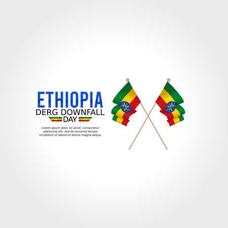vector graphic of Ethiopia derg downfall day good for Ethiopia derg downfall day celebration. flat design. flyer design.flat illustration.のイラスト素材