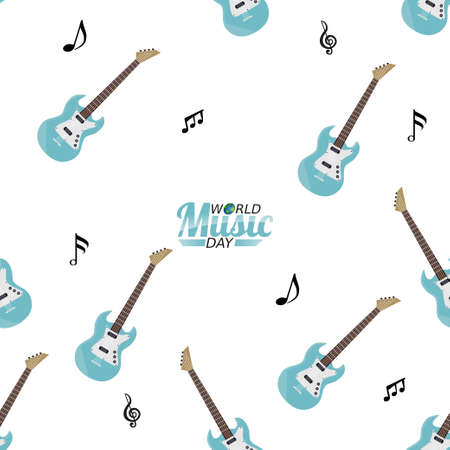 vector graphic of world music day good for world music day celebration. flat design. flyer design.flat illustration.のイラスト素材