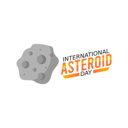 vector graphic of international asteroid day good for international asteroid day celebration. flat...