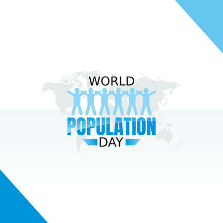 vector graphic of world population day good for world population day celebration. flat design. flyer design.flat illustration.のイラスト素材