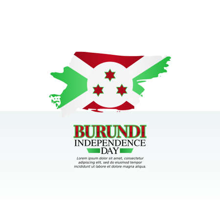 vector graphic of Burundi independence day good for Burundi independence day celebration. flat design. flyer design.flat illustration.のイラスト素材