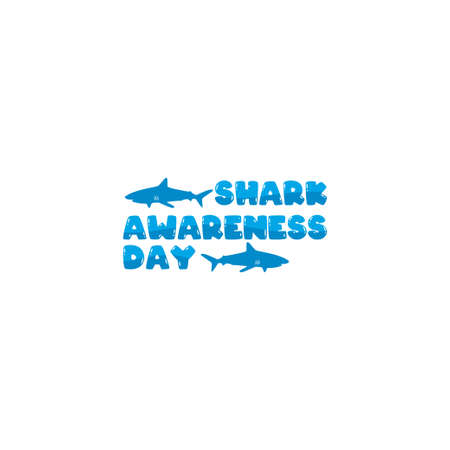vector graphic of shark awareness day good for shark awareness day celebration. flat design. flyer design.flat illustration.のイラスト素材