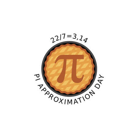 vector graphic of pi approximation day good for pi approximation day celebration. flat design. flyer design.flat illustration.のイラスト素材