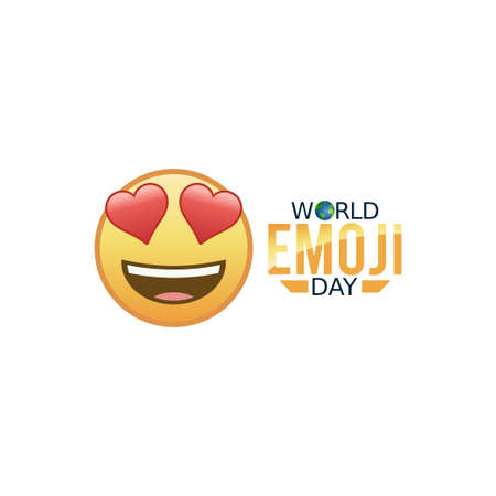 vector graphic of world emoji day good for world emoji day celebration. flat design. flyer design.flat illustration.のイラスト素材
