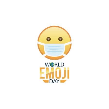 vector graphic of world emoji day good for world emoji day celebration. flat design. flyer design.flat illustration.のイラスト素材
