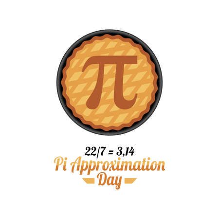 vector graphic of pi approximation day good for pi approximation day celebration. flat design. flyer design.flat illustration.のイラスト素材