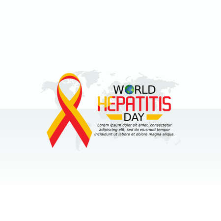 vector graphic of world hepatitis day good for world hepatitis day celebration. flat design. flyer design.flat illustration.のイラスト素材