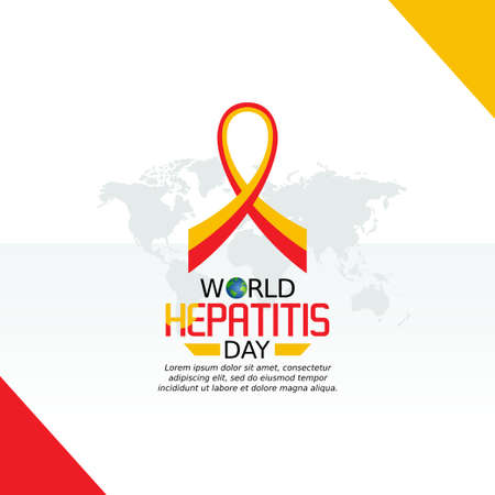 vector graphic of world hepatitis day good for world hepatitis day celebration. flat design. flyer design.flat illustration.のイラスト素材