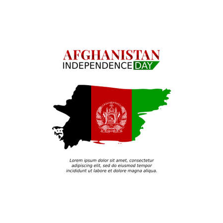 vector graphic of Afghanistan independence day good for Afghanistan independence day celebration. flat design. flyer design.flat illustration.のイラスト素材