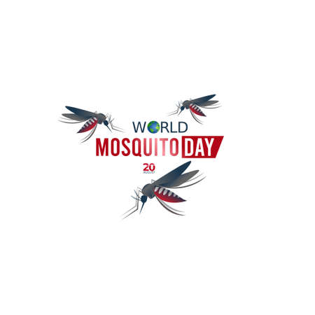 vector graphic of world mosquito day good for world mosquito day celebration. flat design. flyer design.flat illustration.のイラスト素材
