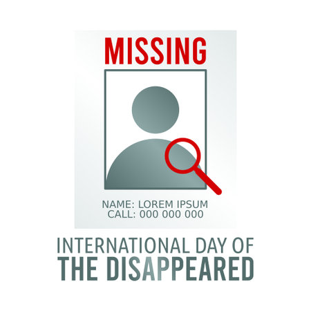 vector graphic of international day of the disappeared good for international day of the disappeared celebration. flat design. flyer design.flat illustration.のイラスト素材