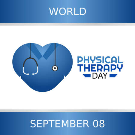 vector graphic of world physical therapy day good for world physical therapy day celebration. flat design.のイラスト素材