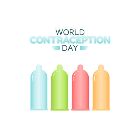 vector graphic of world contraception day good for world contraception day celebration. flat design. flyer design.flat illustration.のイラスト素材