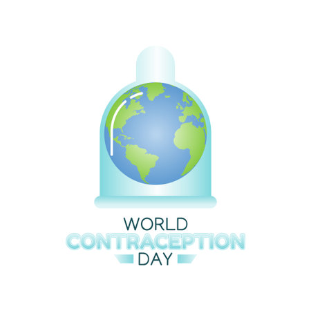 vector graphic of world contraception day good for world contraception day celebration. flat design. flyer design.flat illustration.のイラスト素材