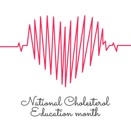 vector graphic of cholesterol education month good for cholesterol education month celebration. flat design. flyer design.flat illustration.のイラスト素材