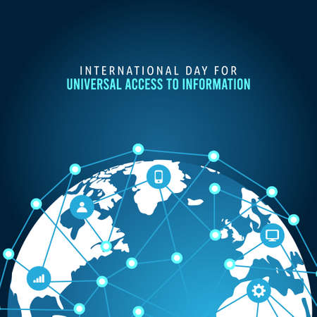 vector graphic of International Day for Universal Access to Information good for International Day for Universal Access to Information celebration. flat design. flyer design.flat illustration.のイラスト素材