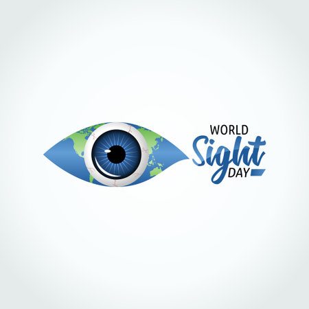 vector graphic of world sight day good for world sight day celebration. flat design. flyer design.flat illustration.のイラスト素材
