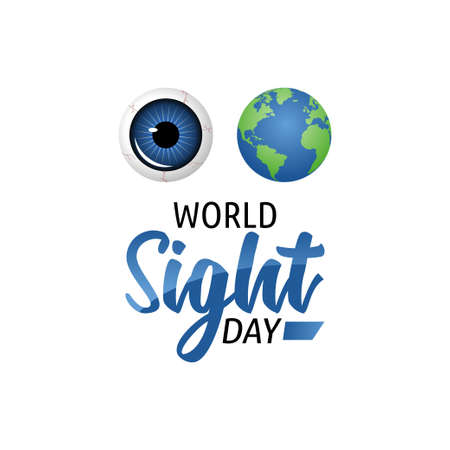 vector graphic of world sight day good for world sight day celebration. flat design. flyer design.flat illustration.のイラスト素材
