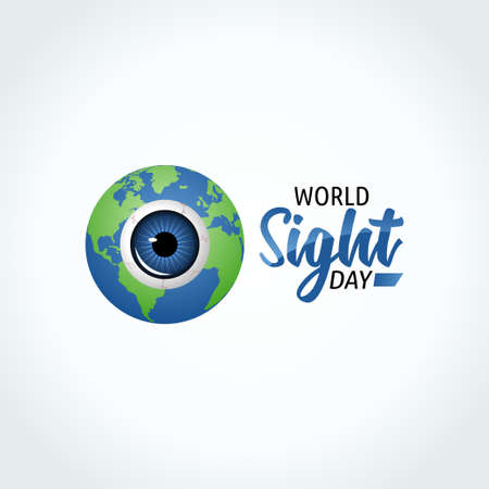 vector graphic of world sight day good for world sight day celebration. flat design. flyer design.flat illustration.のイラスト素材