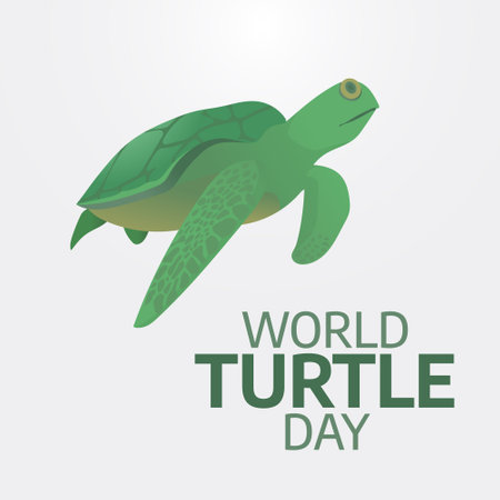 vector graphic of World Turtle Day good for World Turtle Day celebration. flat design. flyer design.flat illustration.のイラスト素材