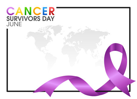 vector graphic of cancer survivors day good for cancer survivors day celebration. flat design. flyer design.flat illustration.のイラスト素材