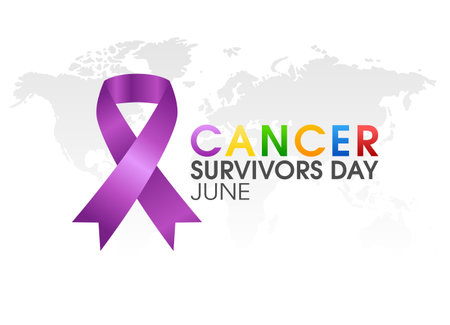 vector graphic of cancer survivors day good for cancer survivors day celebration. flat design. flyer design.flat illustration.のイラスト素材