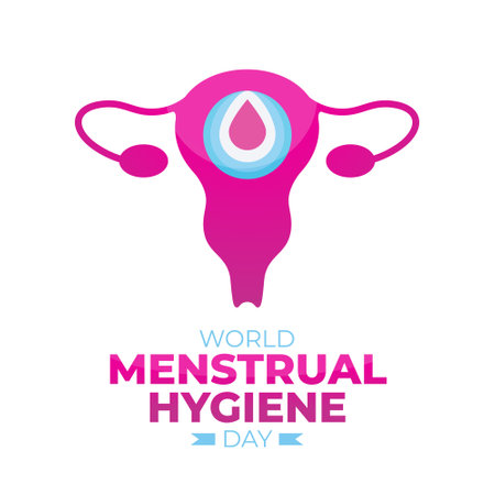 vector graphic of Menstrual Hygiene Day good for Menstrual Hygiene Day celebration. flat design. flyer design.flat illustration.のイラスト素材