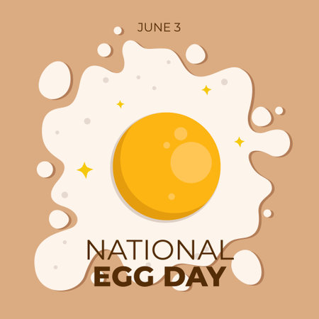 vector graphic of National Egg Day good for National Egg Day celebration. flat design. flyer design.flat illustration.のイラスト素材