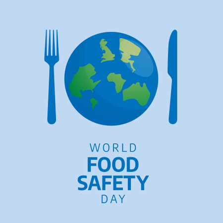 vector graphic of World Food Safety Day good for World Food Safety Day celebration. flat design. flyer design.flat illustration.のイラスト素材