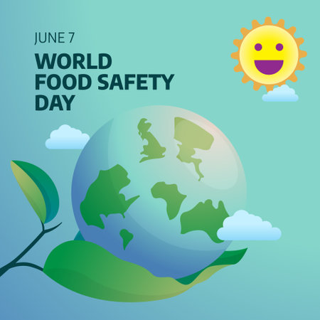 vector graphic of World Food Safety Day good for World Food Safety Day celebration. flat design. flyer design.flat illustration.のイラスト素材