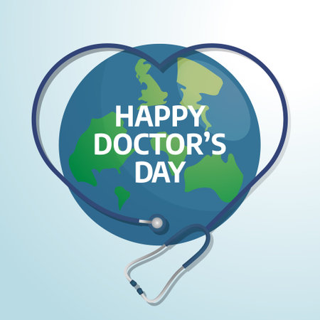 vector graphic of Doctors Day good for Doctors Day celebration. flat design. flyer design.flat illustration.のイラスト素材