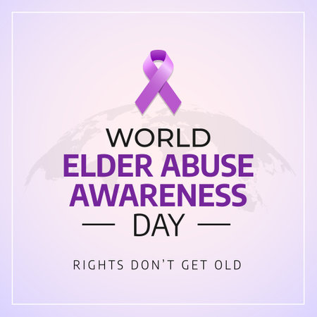 vector graphic of World Elder Abuse Awareness Day good for World Elder Abuse Awareness Day celebration. flat design. flyer design.flat illustration.のイラスト素材