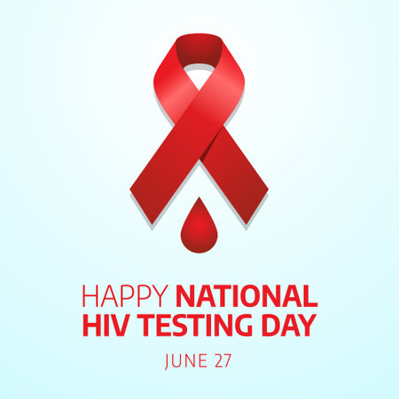 vector graphic of National HIV Testing Day good for National HIV Testing Day celebration. flat design. flyer design.flat illustration.のイラスト素材