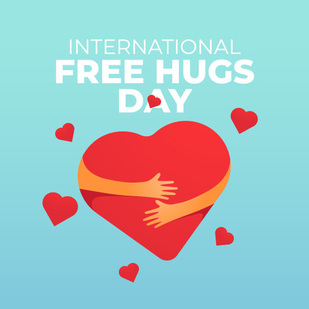 vector graphic of International Free Hugs Day good for International Free Hugs Day celebration. flat design. flyer design.flat illustration.のイラスト素材