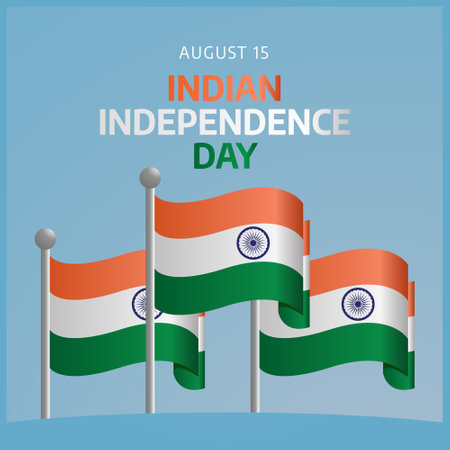vector graphic of Indian Independence Day good for Indian Independence Day celebration. flat design....