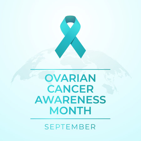 vector graphic of Ovarian Cancer Awareness Month good for Ovarian Cancer Awareness Month celebration. flat design. flyer design.flat illustration.のイラスト素材