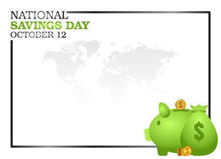 Flyers advertising National Savings Day celebrations or associated events can incorporate the holiday's vector imagery. design of a flyer, a celebration.のイラスト素材