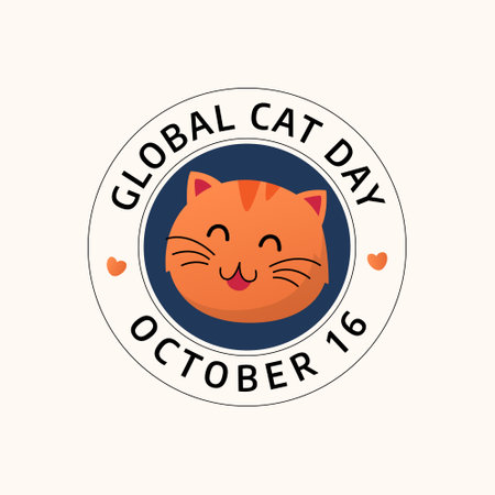 Flyers promoting Global Cat Day or other events can utilize vector images regarding the holiday. design of a flyer, a celebration.のイラスト素材