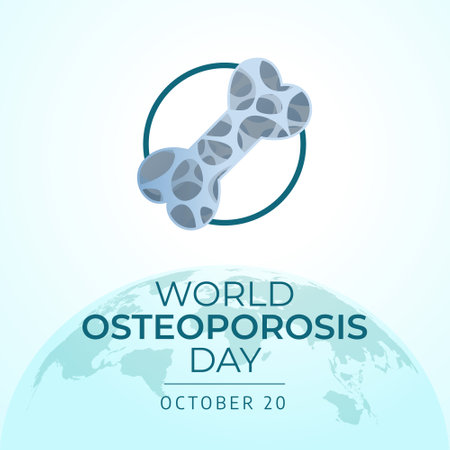 Flyers promoting World Osteoporosis Day or associated events may be made using vector pictures concerning the occasion. design of a flyer, a celebration.のイラスト素材