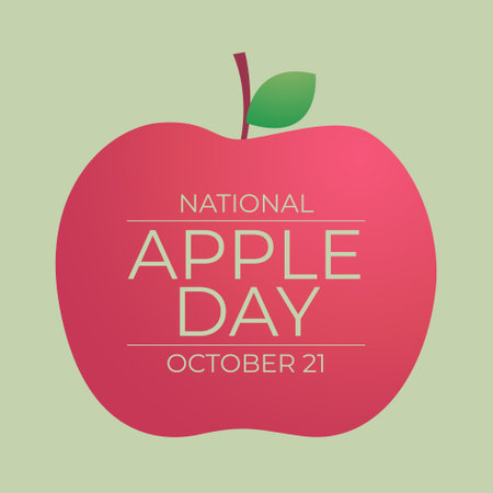 Flyers promoting National Apple Day or other events can utilize vector images concerning the holiday. design of a flyer, a celebration.のイラスト素材