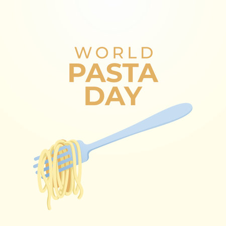 Flyers promoting World Pasta Day or other events can utilize vector images concerning the holiday. design of a flyer, a celebration.のイラスト素材