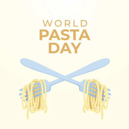 Flyers promoting World Pasta Day or other events can utilize vector images concerning the holiday. design of a flyer, a celebration.のイラスト素材