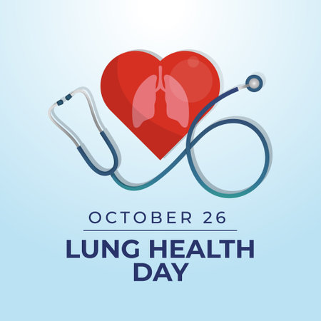 Flyers promoting Lung Health Day or other events can utilize vector pictures concerning the holiday. design of a flyer, a celebration.のイラスト素材