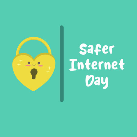 An ideal vector graphic for commemorating Safer Internet Day is this one.のイラスト素材