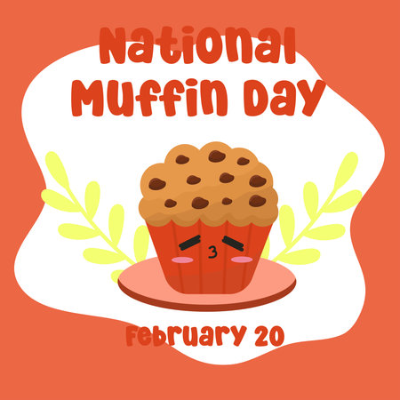 An excellent vector graphic for National Muffin Day celebrations is this one.のイラスト素材