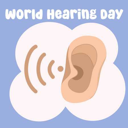 World Hearing Day vector design perfect for commemorating the day.のイラスト素材