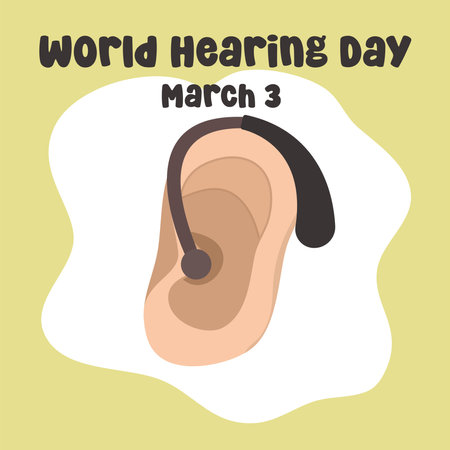 World Hearing Day vector design perfect for commemorating the day.のイラスト素材